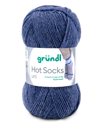 Hot Socks uni fv 59 jeans blå meleret 